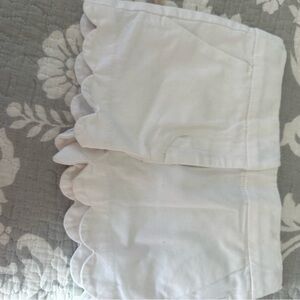 Crewcuts White Shorts with Scalloped Hem